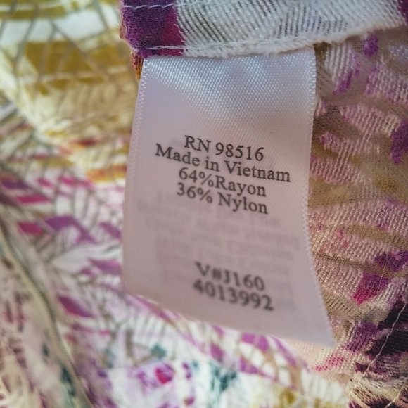 Coldwater Creek Sheer Floral Print Top Sheer Zippered Jacket Spring Plus Sz 16 - Picture 6 of 6